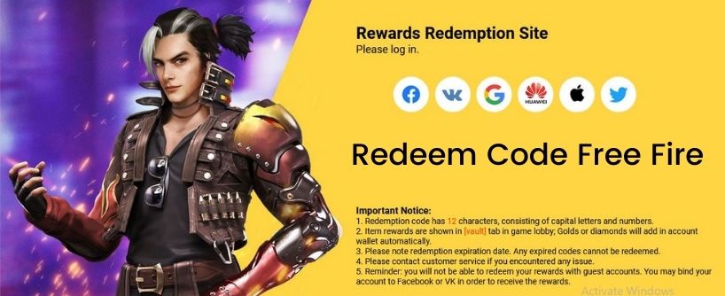 free fire redeem code bangladesh today